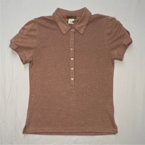 Vintage J Crew pink sparkle polo